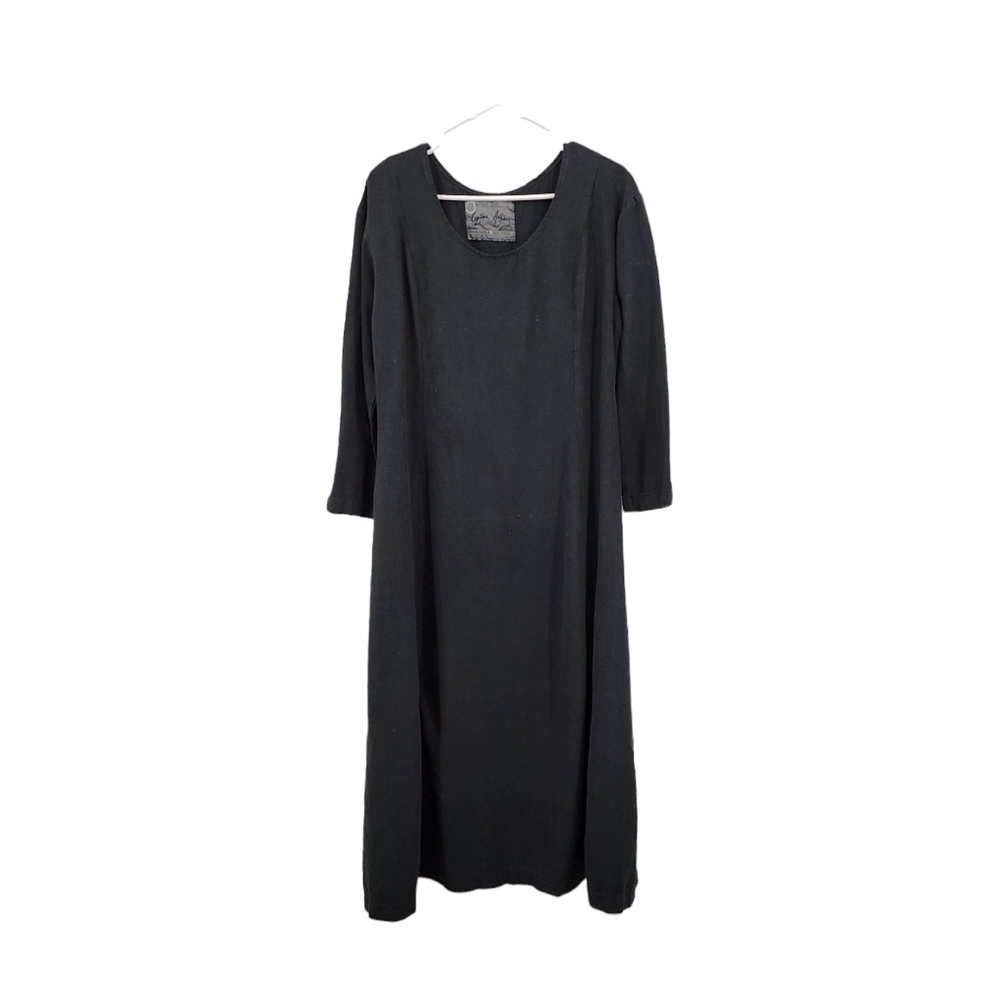 Cynthia Ashby Women's Vintage 100% Silk Dyed Midi Lagenlook Dress
